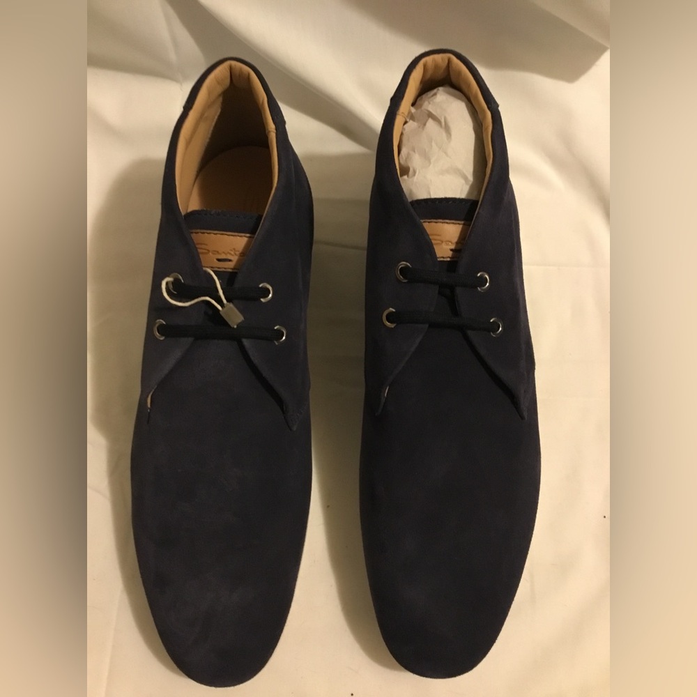 Santoni Blue suede classy shoe MEN SIZE 11 - Picture 3 of 10